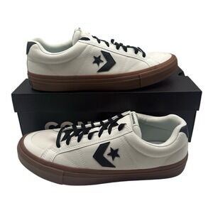 Converse Sport Casual Ox Shoes Men's Size 8 White‎ Black Low Sneakers A13787C